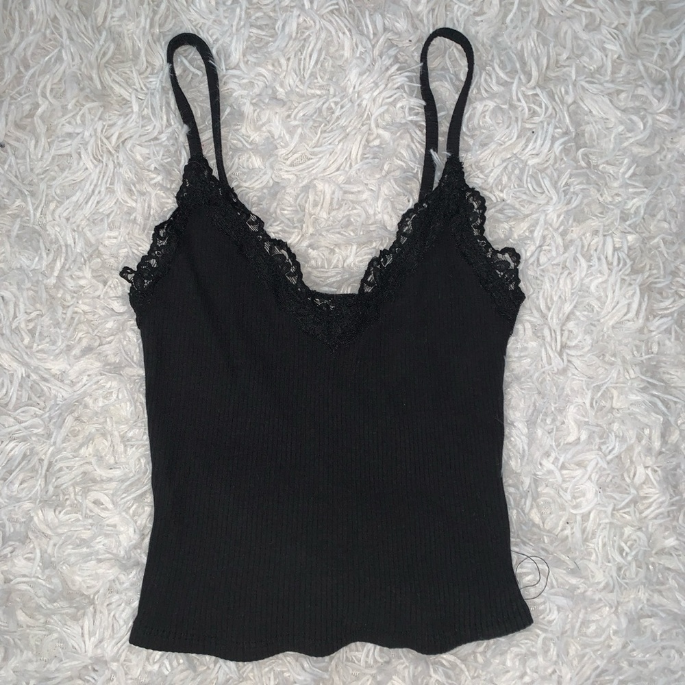 GARAGE Black Lace Crop Top